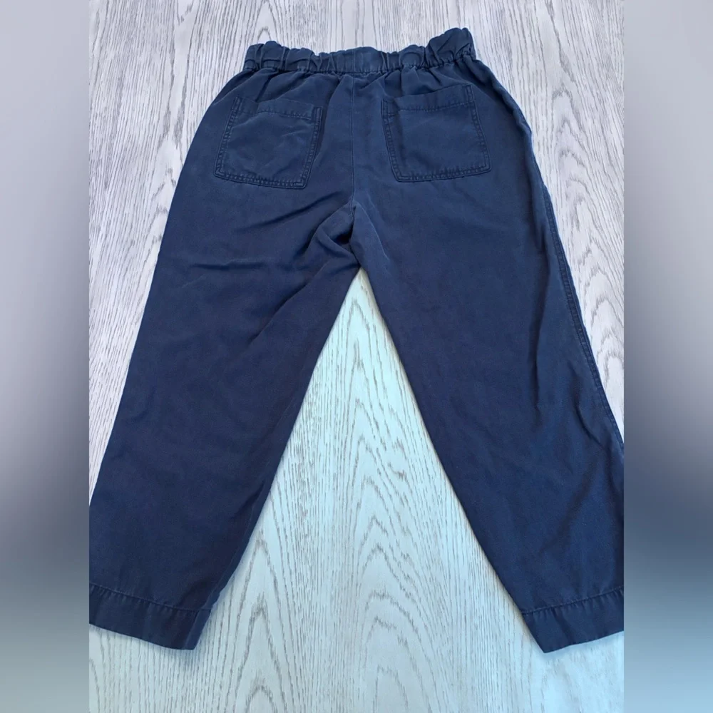 Banana Republic Navy Linen Blend Elastic Waist Pants Size S